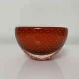 Empty ashtray glass pocket bubble controlled Princ Art Glass
