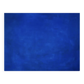 Très Grand Tableau Abstrait Bleu Monochrome