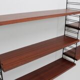 Modular teak string shelving system 1950s