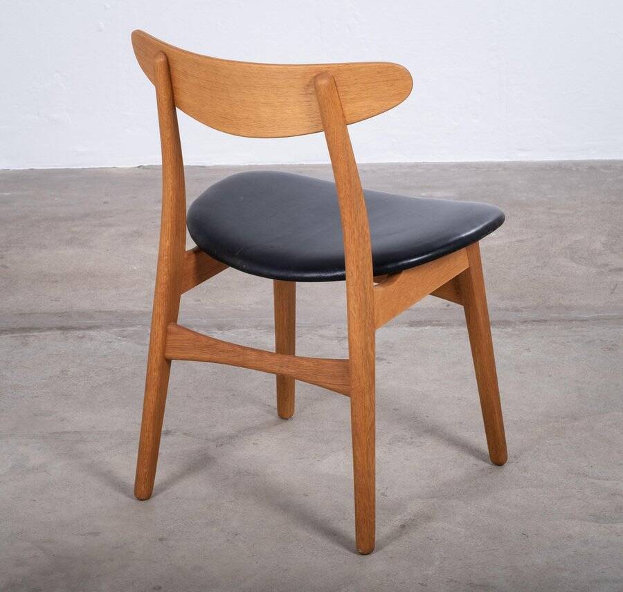 Oak Dining Chair attributed to Hans J. Wegner for Carl Hansen & Son, Denmark, 1952