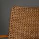 Set of 4 vintage Italian wicker and birch armchairs, mid-century modern, 1950.