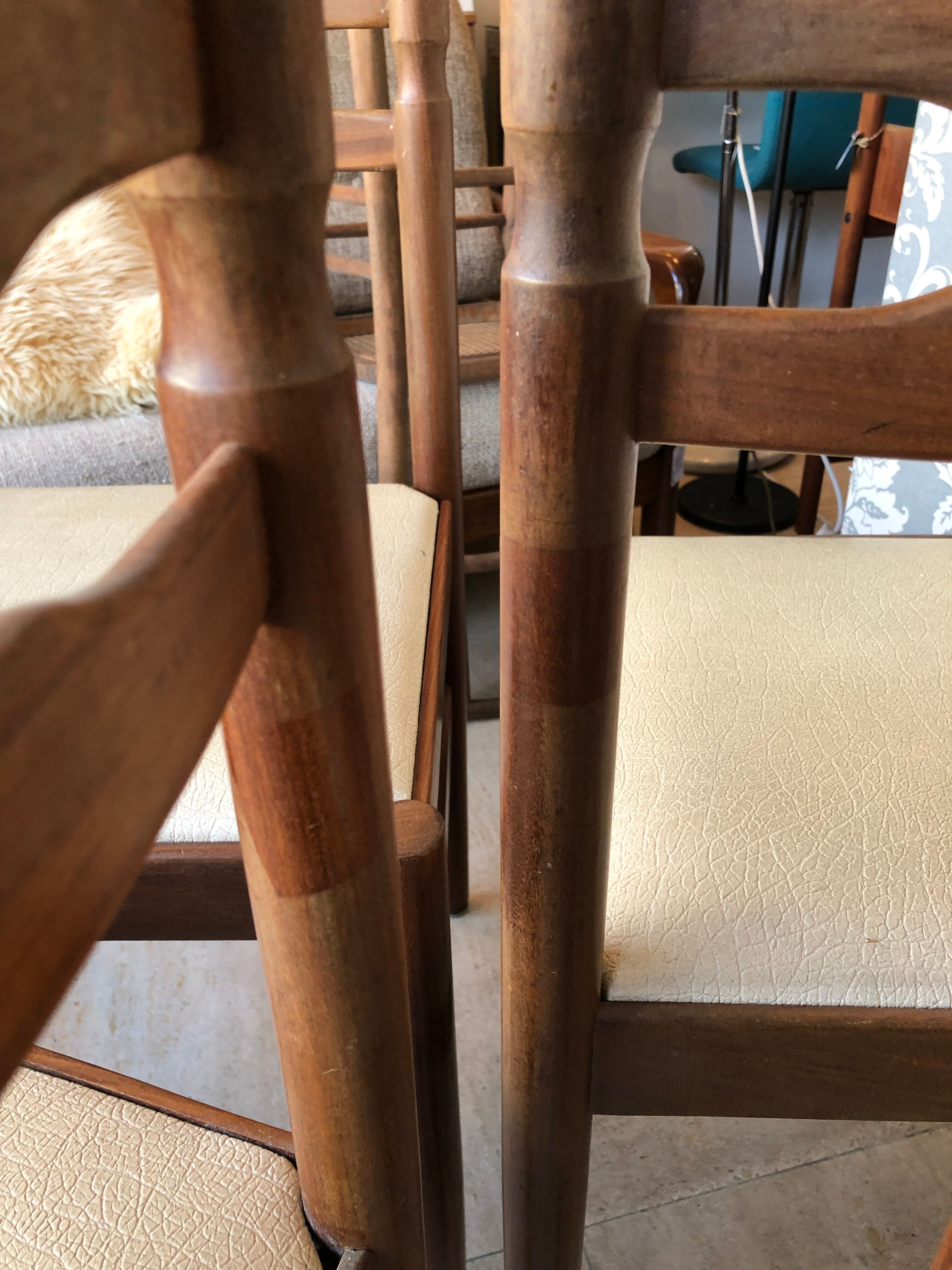 4 Scandinavian teak chairs, 1960