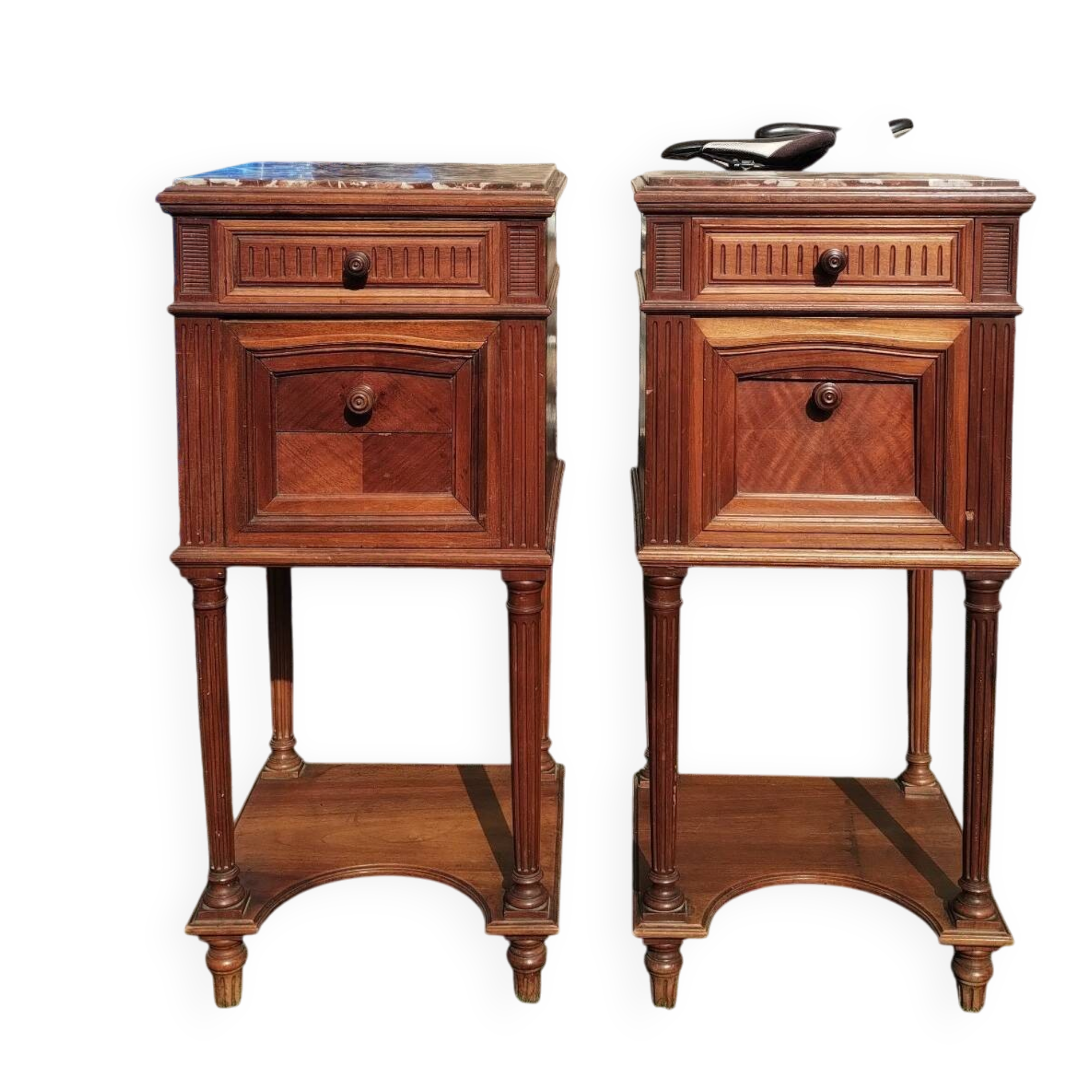 2 solid wood bedside tables