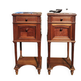 2 solid wood bedside tables
