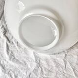 Art Deco saucer globe in white opaline