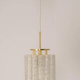 Pair of Murano glass tube pendants by Doria, Germany, 1960s.