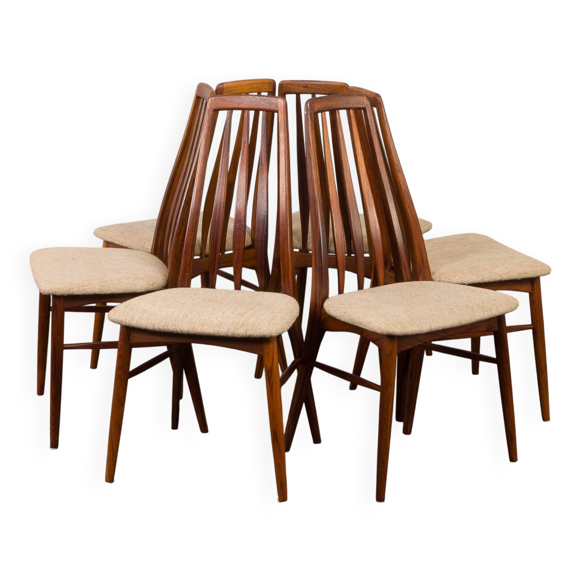 Danish Rosewood Eva Dining Chairs by Niels Koefoed for Koefoeds Hornslet