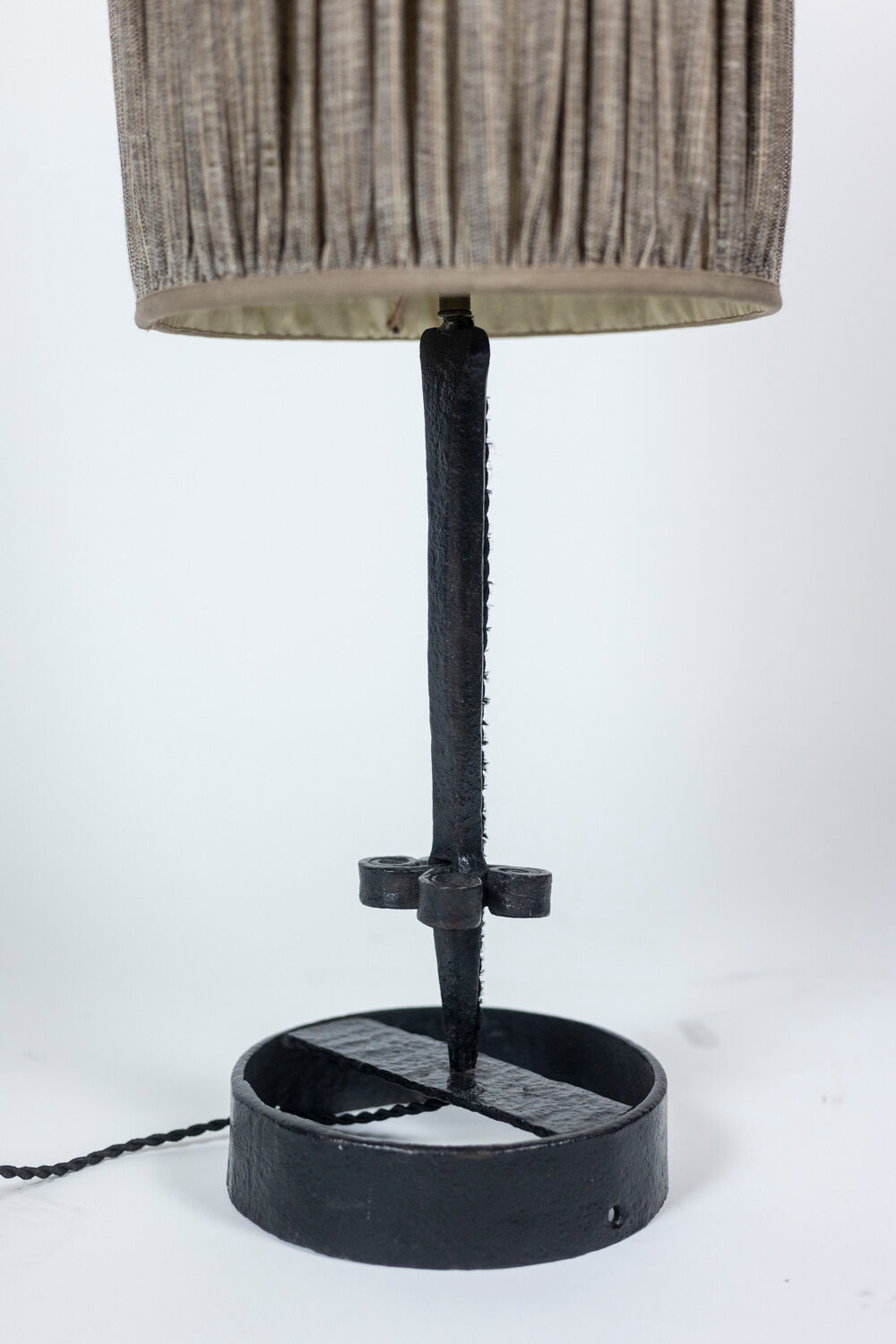 Jean Touret, Wrought iron lamp, 1950s
