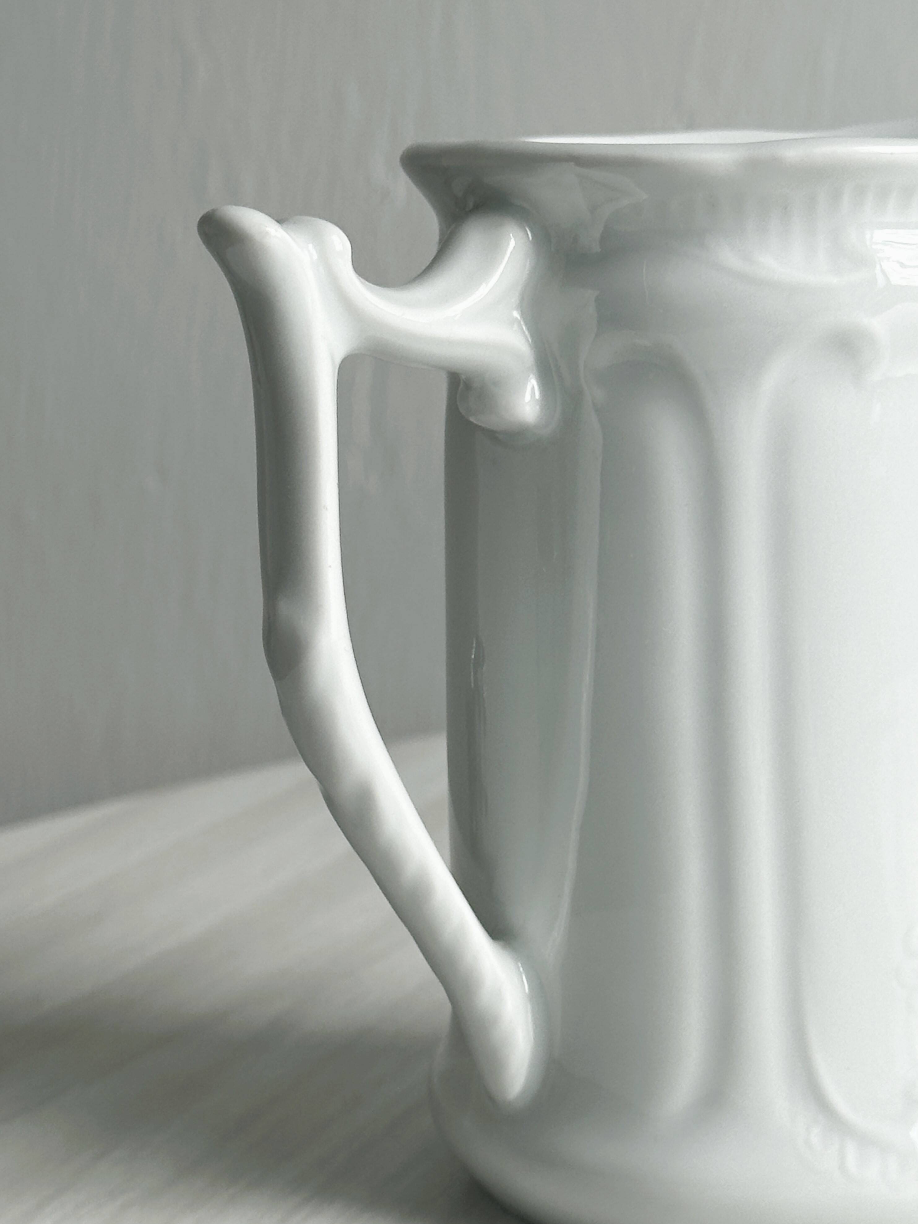 White porcelain milk jug