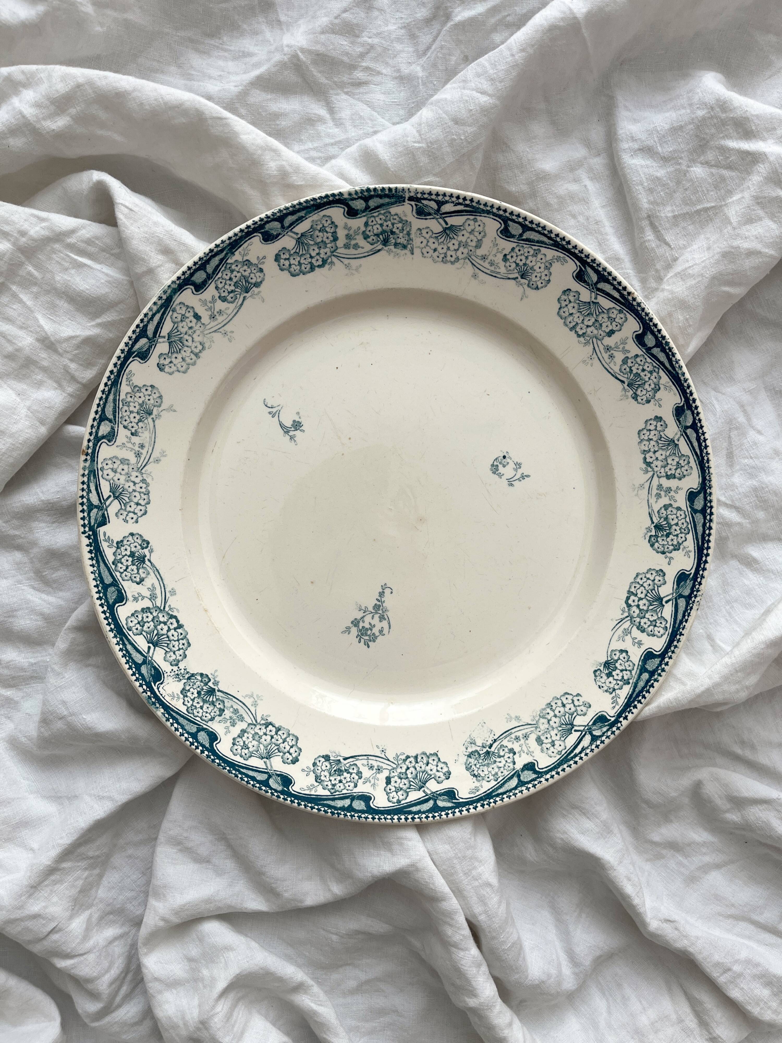Round ironstone dish "Milan" Creil and Montereau