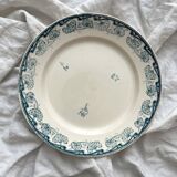 Round ironstone dish "Milan" Creil and Montereau