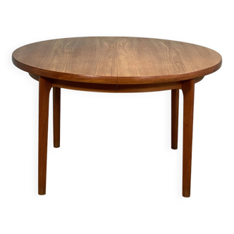 Table scandinave en teck 220cm extensible Vintage 60 rallonges