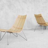 A Pair of Norwegian Scandia Easy Chairs by Hans Brattrud for Fjordfiesta, 1957
