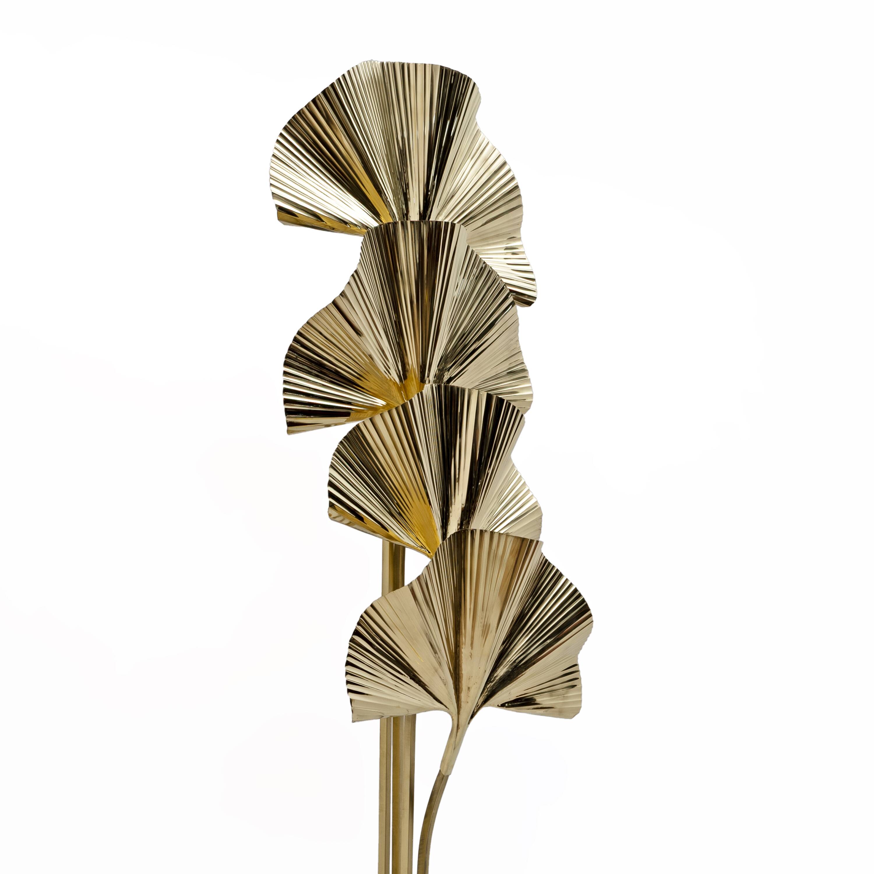 Italian Brass Floor Lamp “Ginkgo” – Barbi Style Lighting