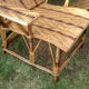 Vintage rattan chaise longue 1950