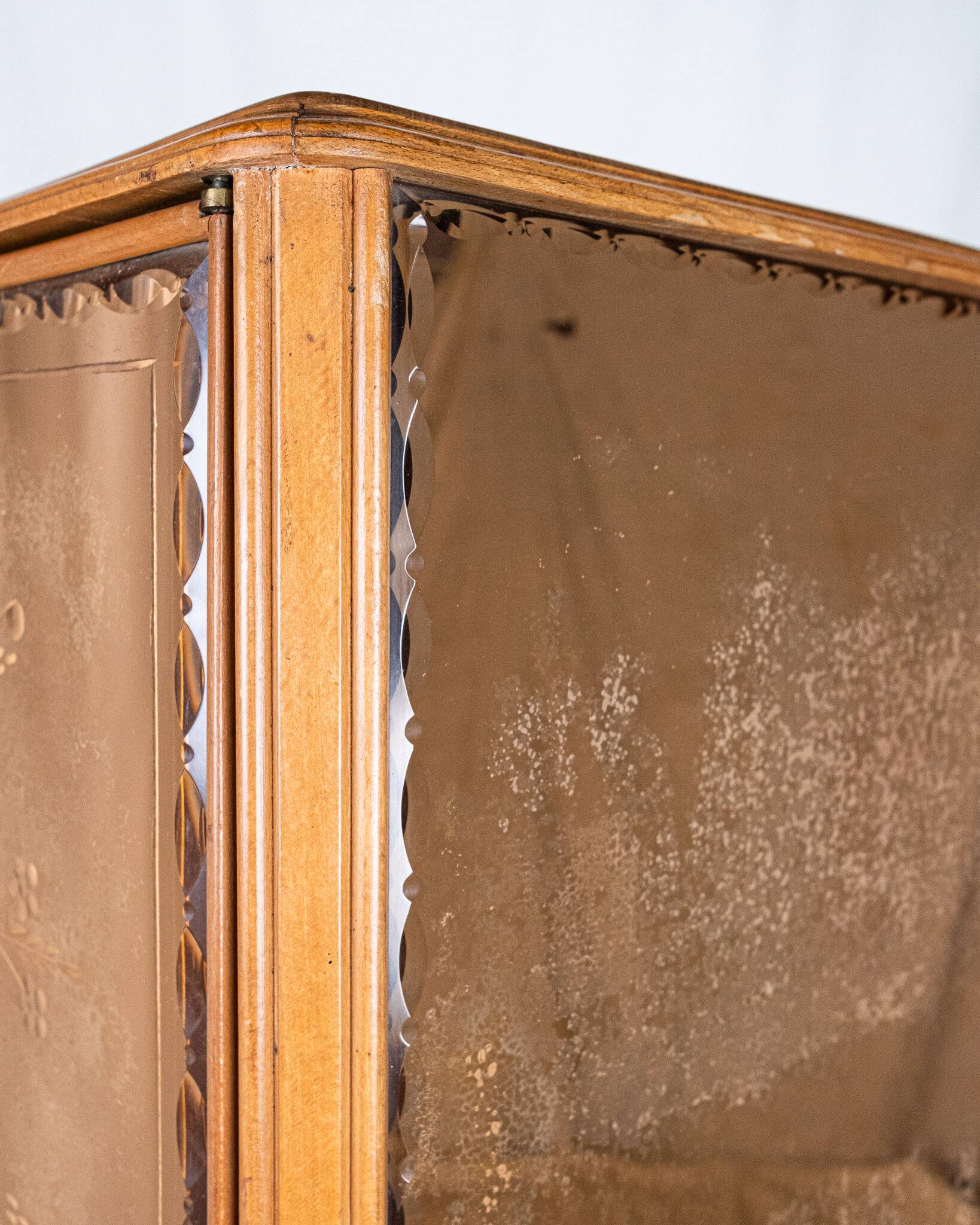 Art Deco wardrobe or cabinet with mirrors, France, 1920-1930s