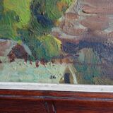 Mountain landscape painting Haute savoie La vacheresse