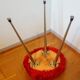 Faux fur stool