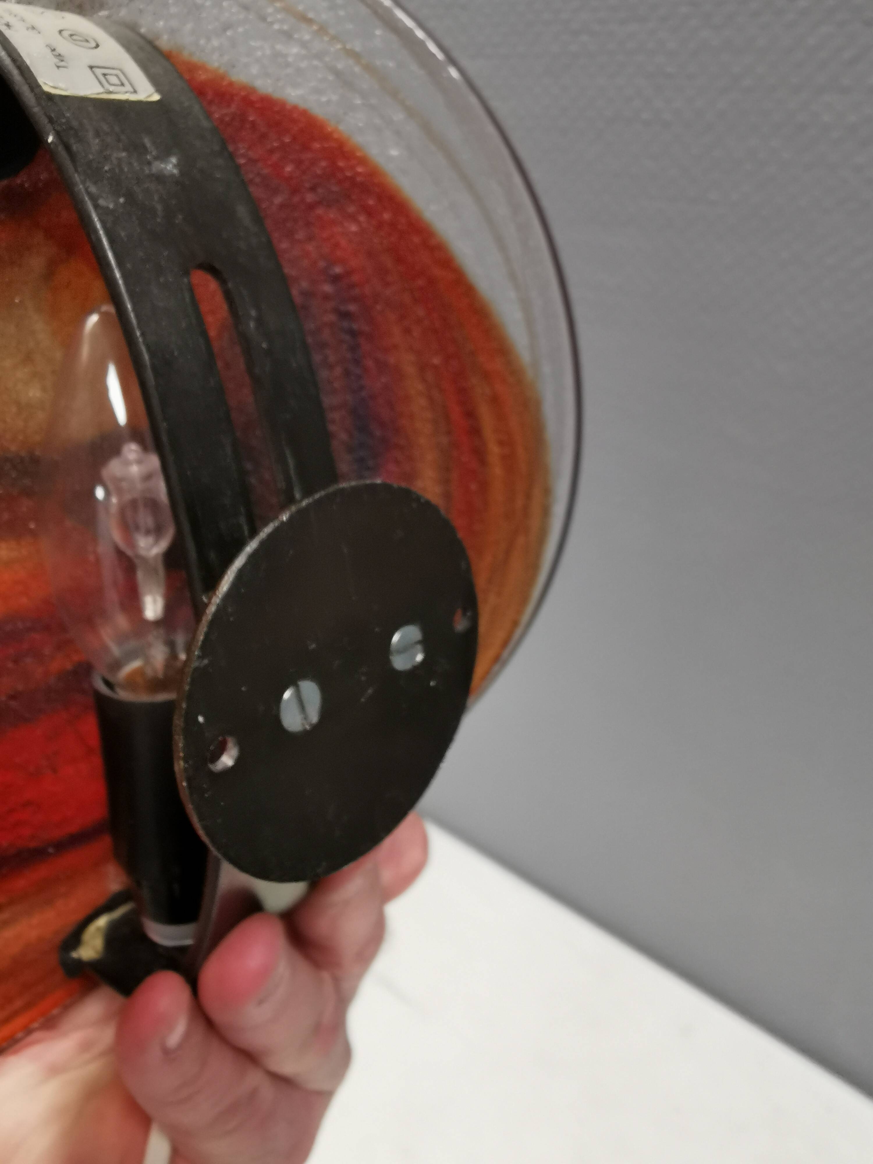 Glass wall lamp, by Per Lutken for Holmegaard Glass factory in the late 70s