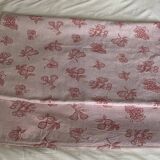 Large rectangular cotton damask tablecloth