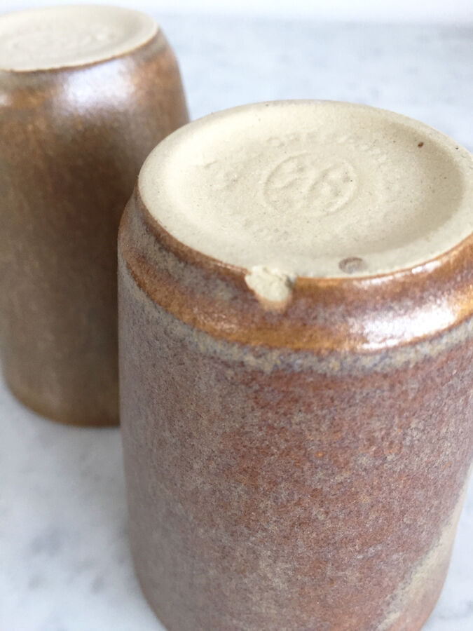 Digoin sandstone cup service, 1970s