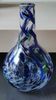 Designer Ball Vase in blown art glass, Murano style. Multi-colored speckles/smoke swirls. Dim 26 x 13 cm