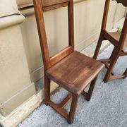 Paire de chaises Lorraines en bois brut