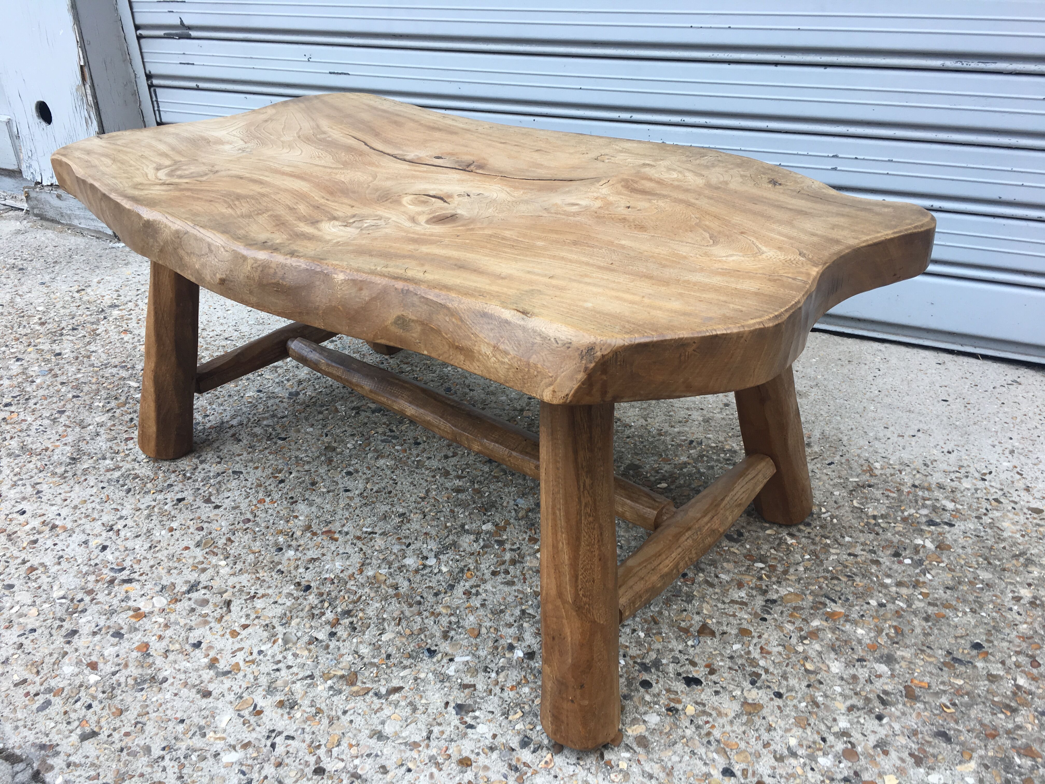Massive elm coffee table