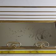 Wall coat rack in vintage gilded metal 60 cm