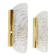 Pair of 70s wall lamps in glass and brass by Fischer Leuchten