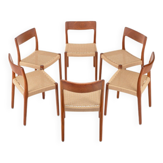 Set of 6 Dining chairs by EMC Møbler, Denmark