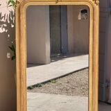Napoleon iii mirror from the 19th century, large model, in gilded wood, height: 156 cm
