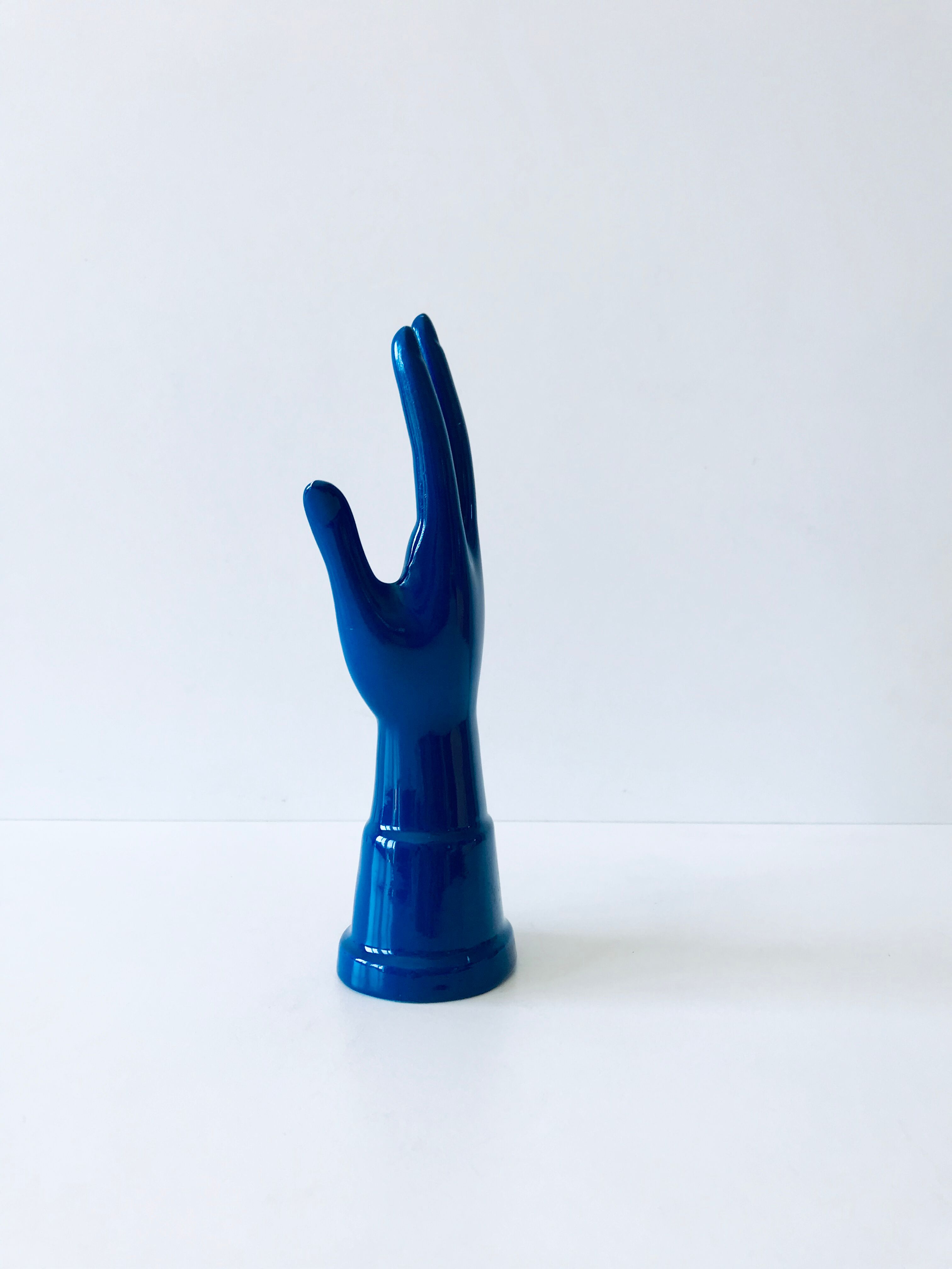 Ceramic blue hand