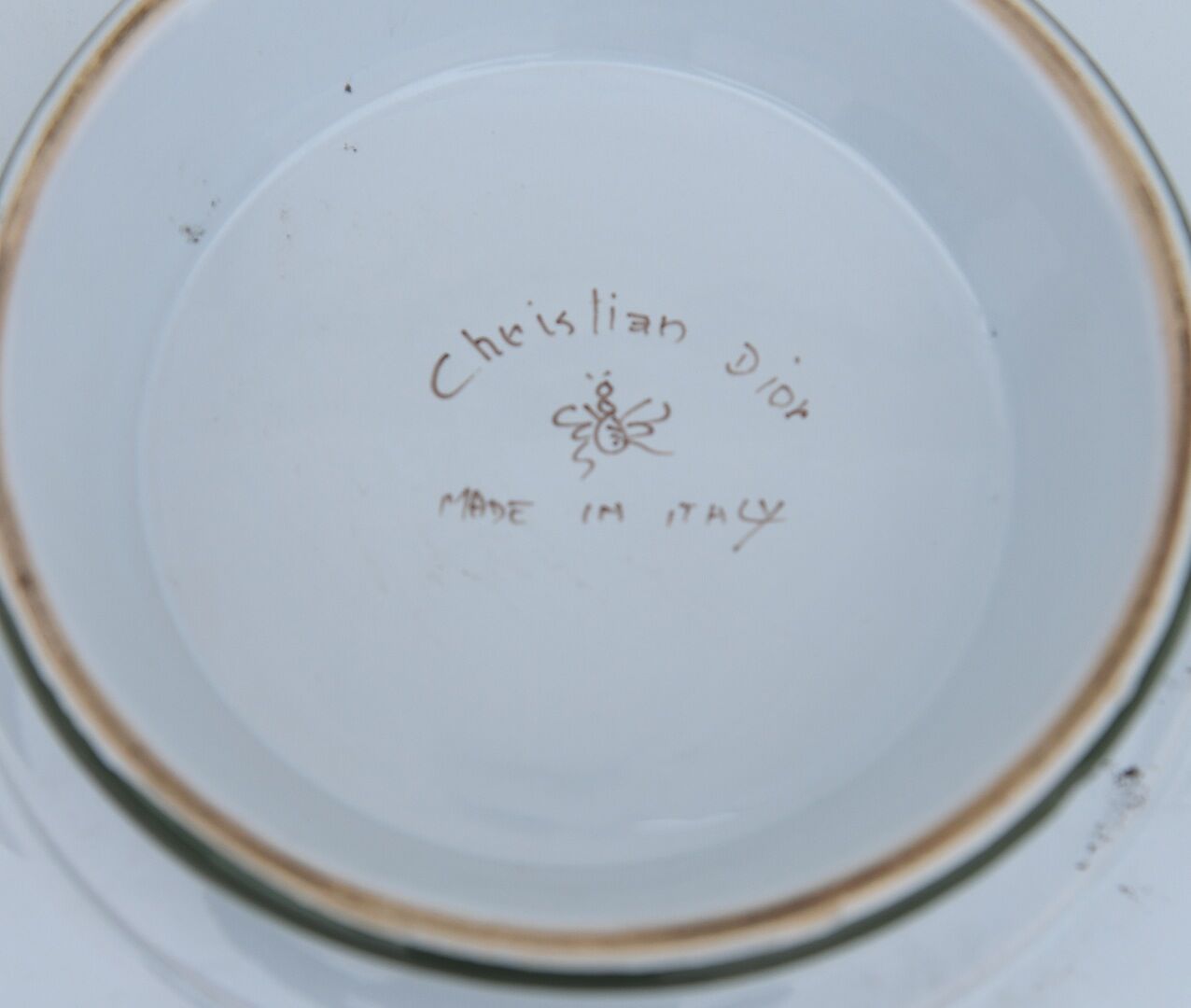 Italian earthenware dish for Christian Dior