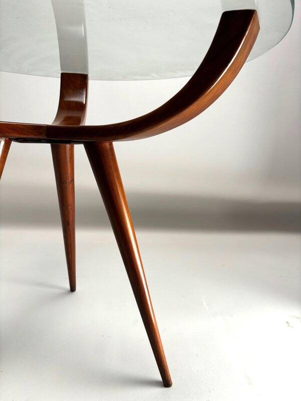 Mid-Century Italian Wooden Coffee Table, Attr. To Melchiorre Bega, Italy, 1950s