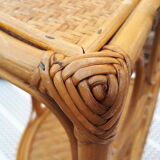 Rattan wall shelf