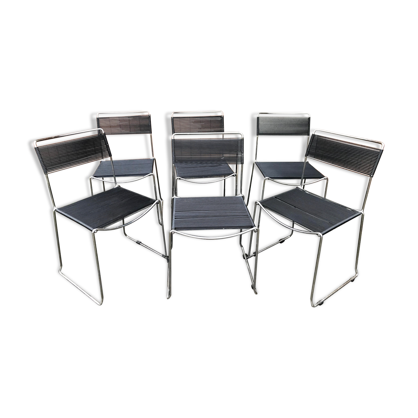 Vintage scoubidou or spaghetti chairs 60s