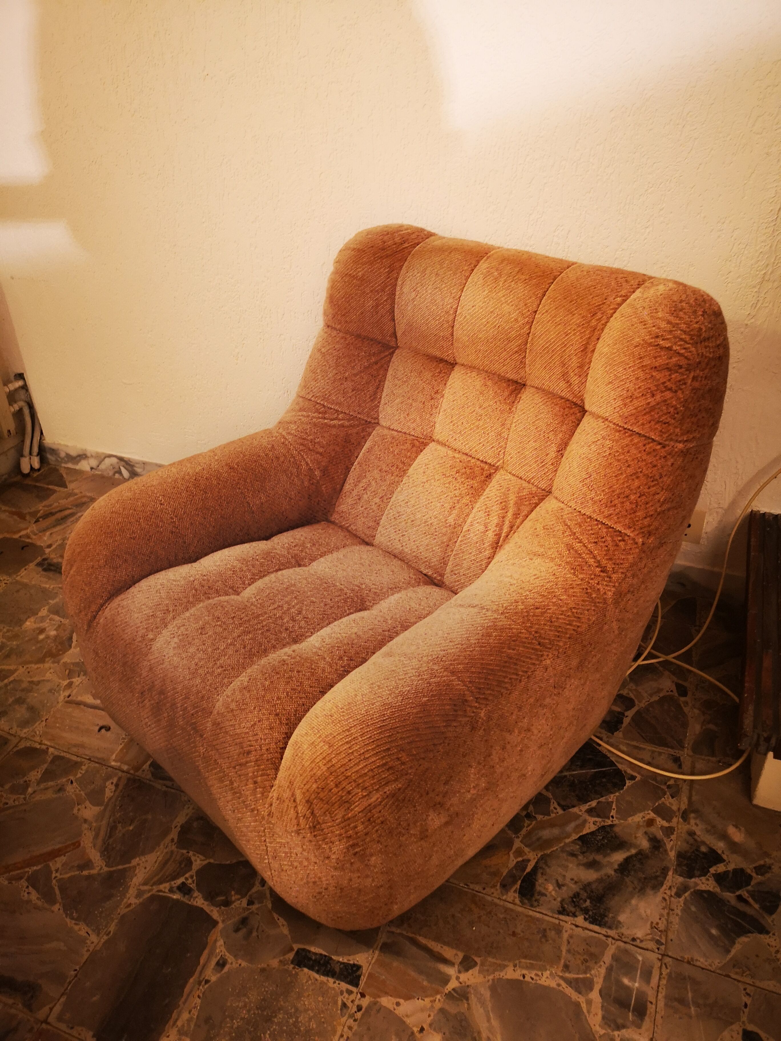 Vintage velvet armchair