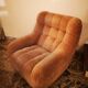 Fauteuil en velours vintage