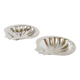 Paire de vide-poches coquillages en inox, design, 1970