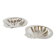 Paire de vide-poches coquillages en inox, design, 1970