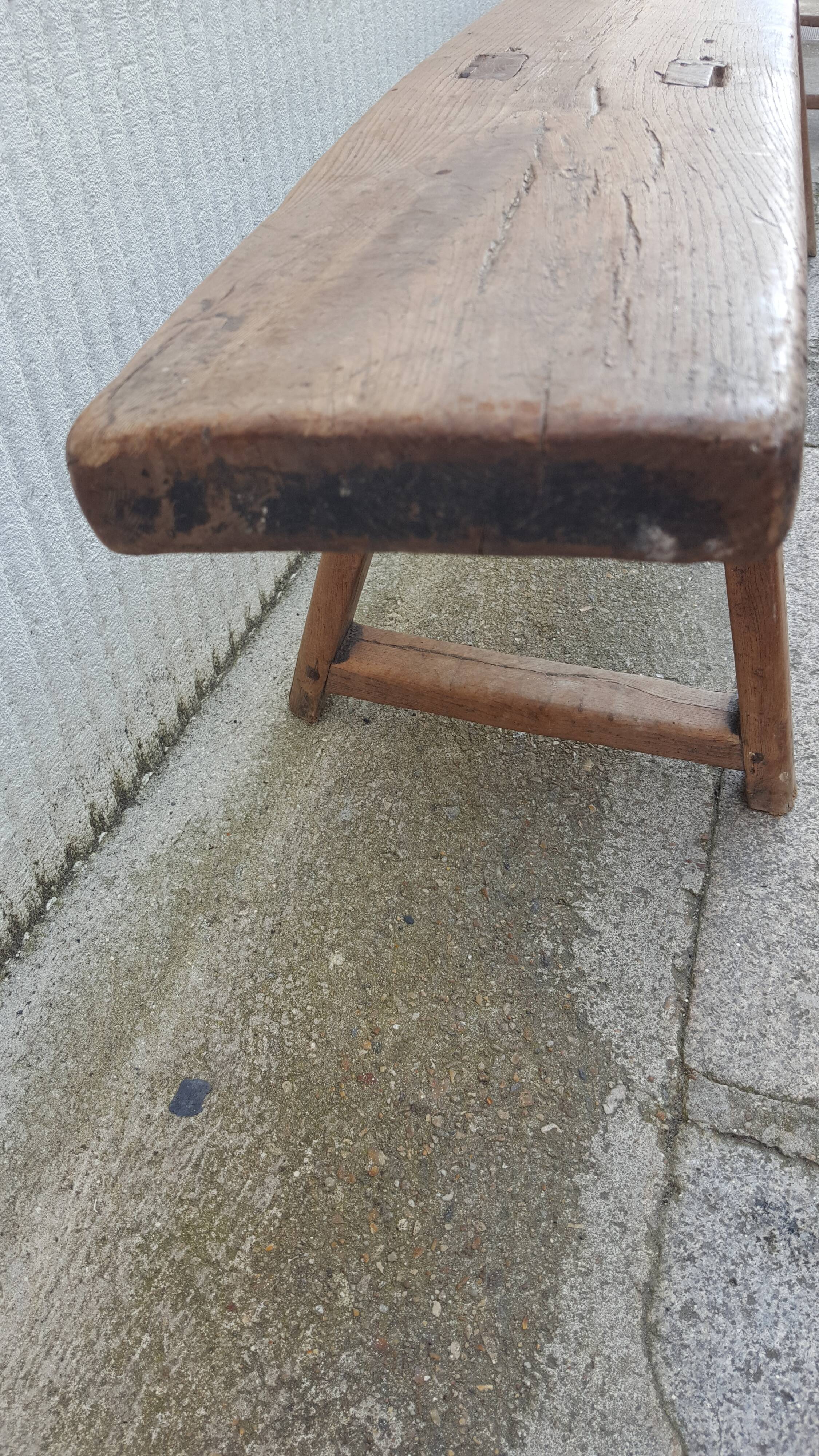 Old farm bench