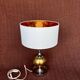 VINTAGE 1970 LARGE FORMAT LAMP CHROME BASE 1 BRUSHED ALUMINIUM BALL DO