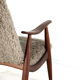 Mid century modern Armchair brown doodle (1) - total restoration - unique