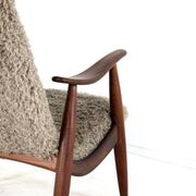Fauteuil moderne du milieu du siècle en doodle marron (1) - restauration totale - unique