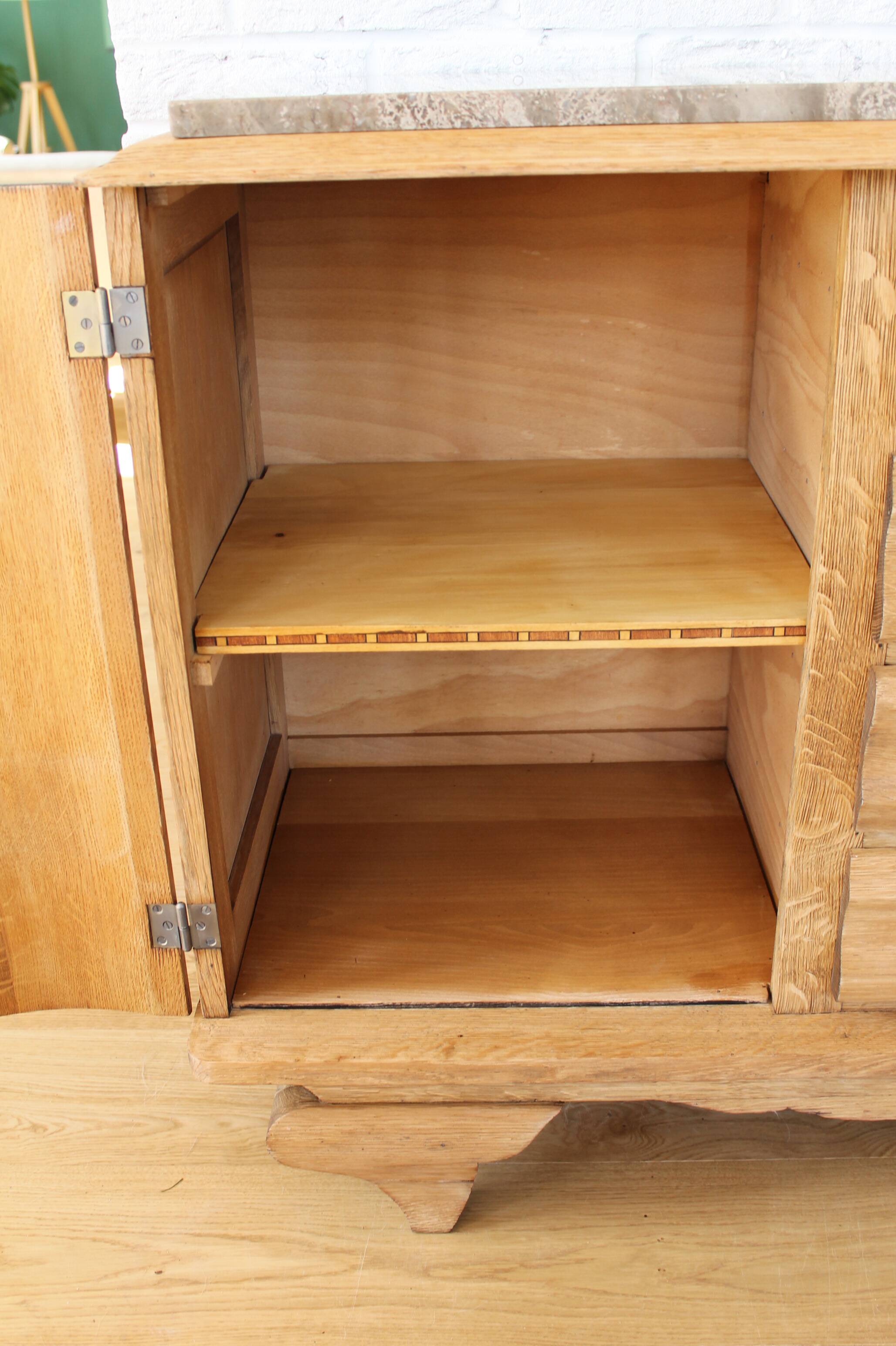 Vintage solid oak sideboard, around 1950.