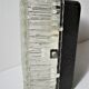 Holophane brand square wall light in moulded thick glass