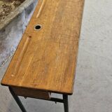 Double school desk with locker, 1960