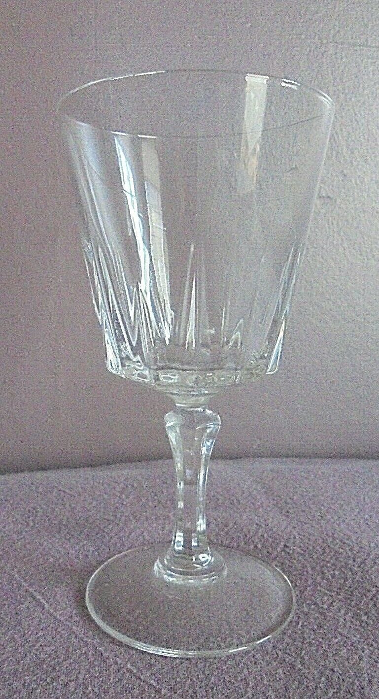 Lot of 5 chiseled crystal walking glasses