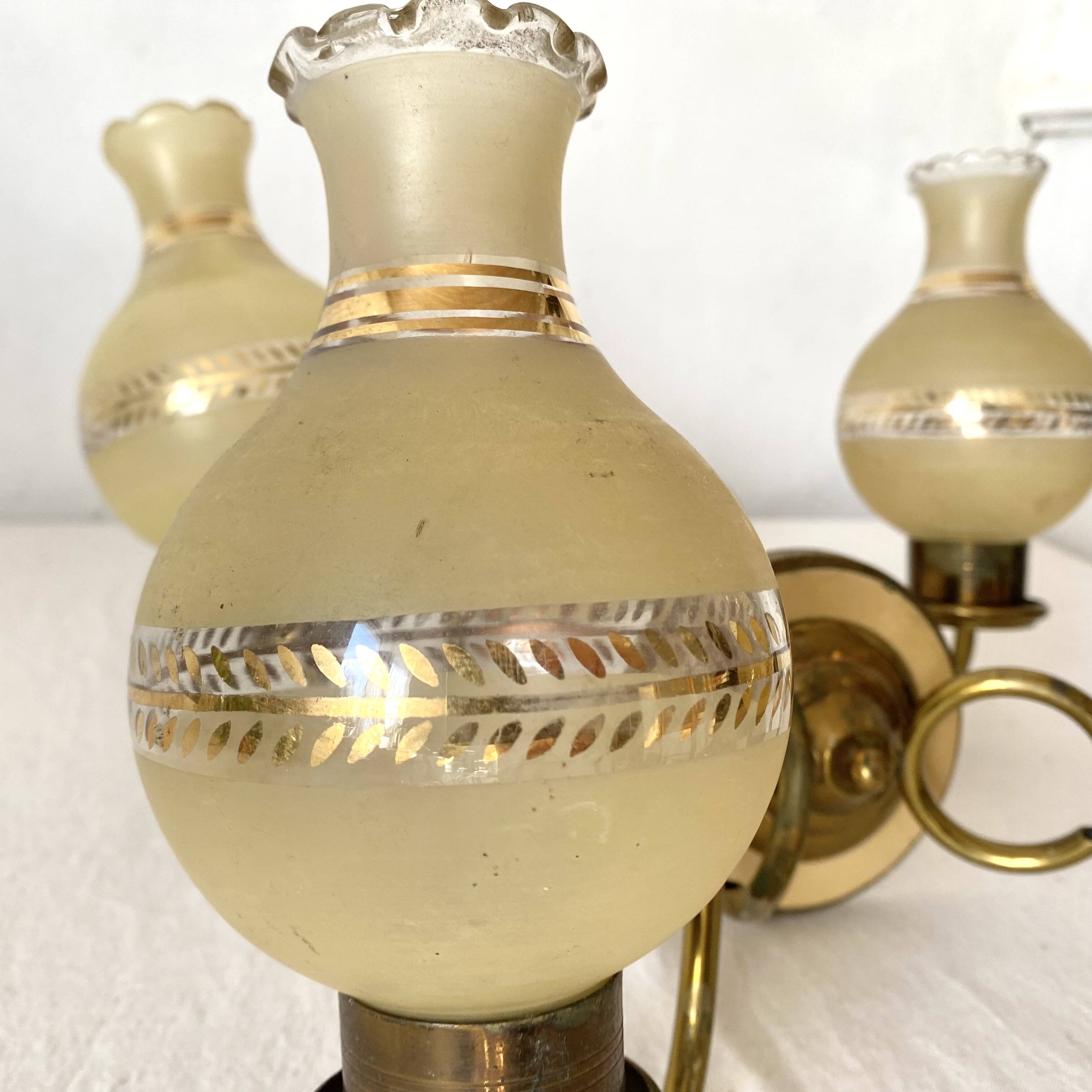 Pair of vintage double sconces